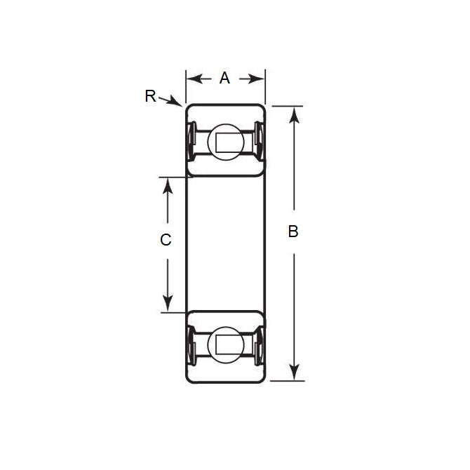 1086405 | R11812-ZZ-SG --- Single Row Ball Bearings - 9.525x28.575x9.525 mm Unflanged - Chrome Steel Bearing