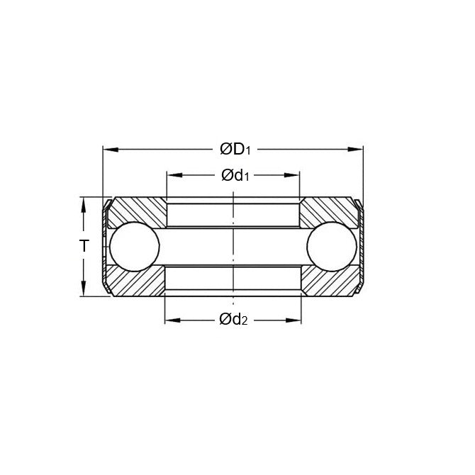 1136054 | T-0270-0500-BND --- Thrust Ball Bearings - 27x50.013x15.875 mm / 27.79 mm Banded - Carbon Steel Bearing