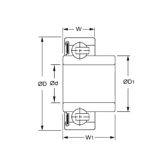 1101628 | SWMR24-127-2RS-FC-ECO --- Single Row Ball Bearings - 12.7x24x7 mm / 10 mm Unflanged - Stainless Steel AISI 440C - Full Complement - No Retainer Bearing
