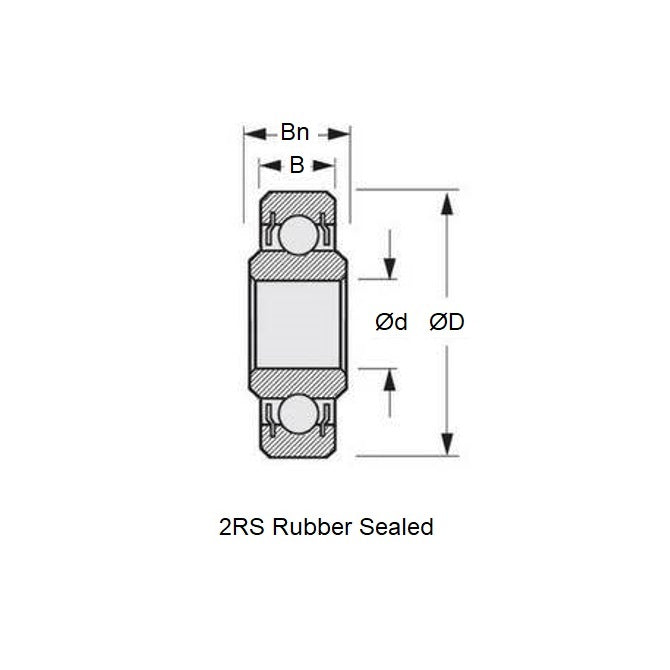 1127539 | WMR37-222115-2RB-FC-ECO --- Single Row Ball Bearings - 22.225x37x8 mm / 11.5 mm Unflanged - Chrome Steel SAE 52100 Bearing