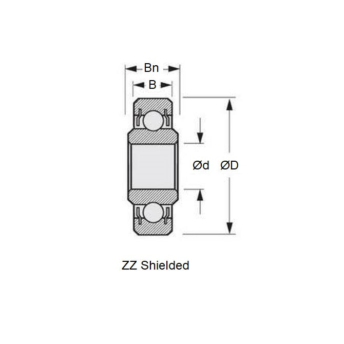 1071348 | SWR188-MC3 --- Single Row Ball Bearings - 6.35x12.7x3.175 mm / 3.969 mm Unflanged - Stainless Steel AISI 440C Bearing