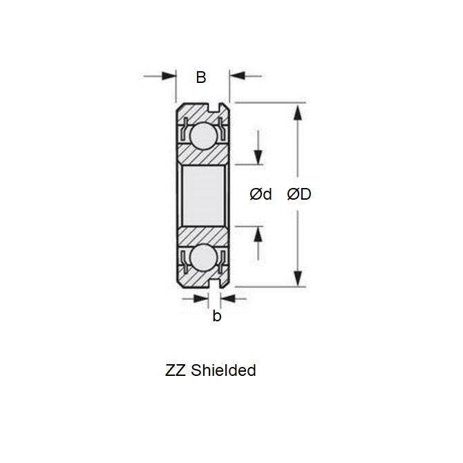 1091215 | 6900-ZZS-N-SPEC-ECO (3 Pcs) --- Single Row Ball Bearings - 10x22x6 mm with Snap Ring Groove - Chrome Steel SAE 52100 Bearing
