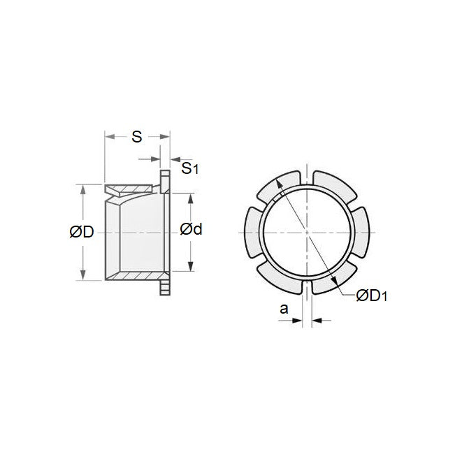 1079486 | BF0080-0096-0090-PCB (10 Pcs) --- Clip Bushes - 8x9.6x9 mm Bevelled Edge - Plastic Bush