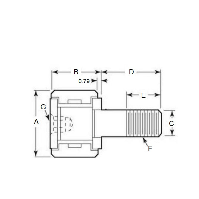 1119840 | NCF20RS --- Bronze Bushing Self Lubricating Cam Followers - 19.05x34.925 mm - 3/8-24 UNF - Steel and Bronze Cam Follower
