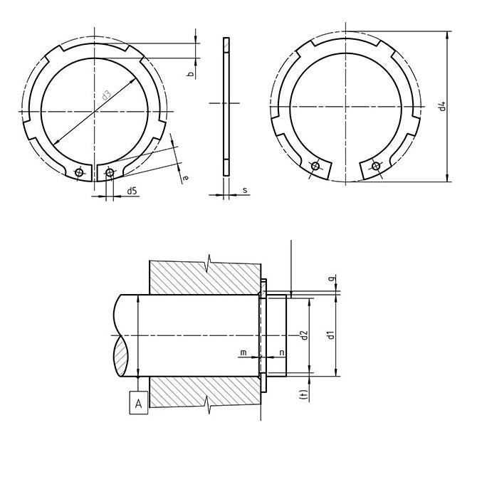 1157657 | DJK-047 --- Internal Retaining Rings - 47x1.75x49.75 mm - Spring Steel