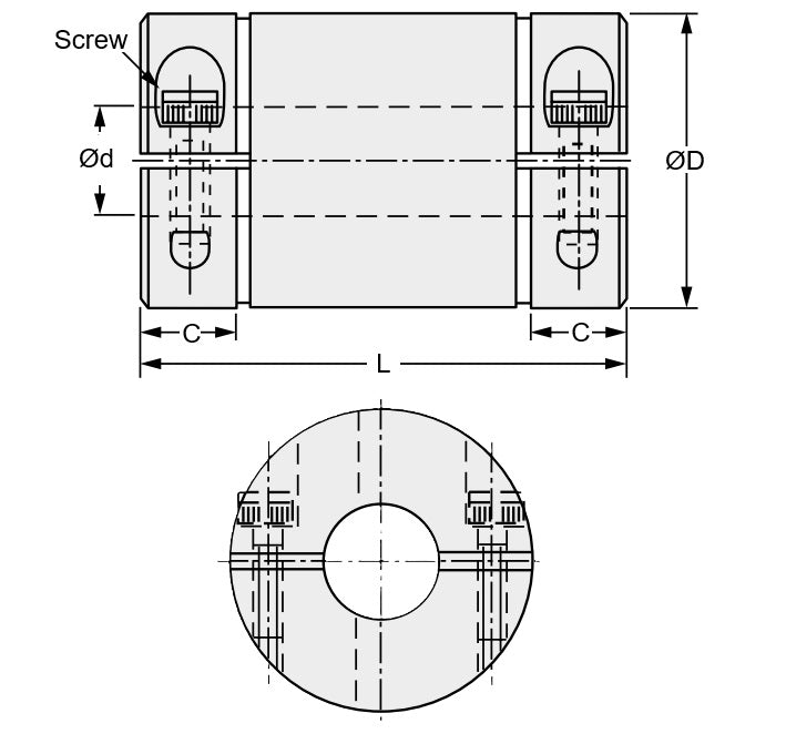 1065958 | COL-00600-010-19-LC-S3 --- Shaft Collars - 6x10x19.1 mm - Carbon Steel