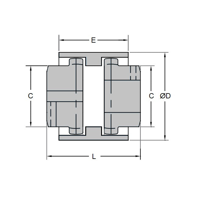 1227543 | CP-000-HUB-G-CT-40 --- Crowned Tooth Gear Couplings - Unbored 0 Unbored 0 39.9 mm Hubs Only