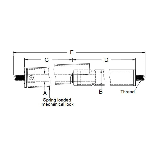 1199300 | GAS44RS --- Econoloc Gas Springs - 150.11x363.98 mm - 66.22 KG