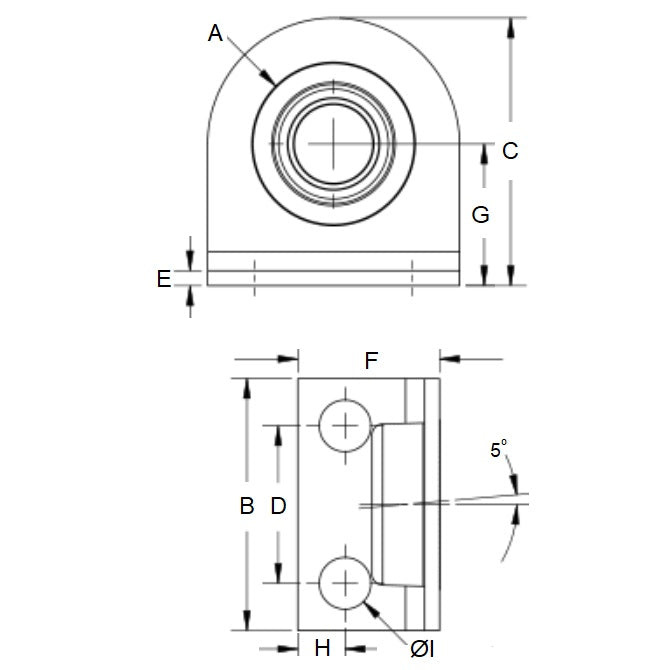 1076707 | PF-312 --- Pedestal Miniature Self Aligning Housing and Bearing Assembly - 7.938x14.29x25.4 mm