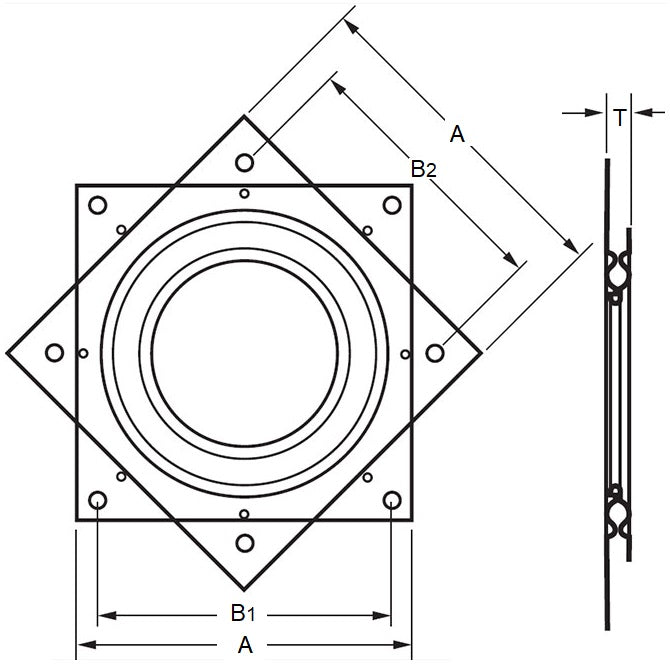 1198246 | LSB-150 (100 Pcs) --- Lazy Susan Bearings - 150x8 mm - 225 kg - Steel