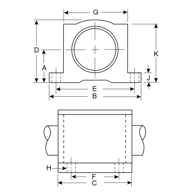 1085428 | PBC-100RS --- Housings Pillow Block Frelon Linear - 9.525x12.7x44.45 mm Precision