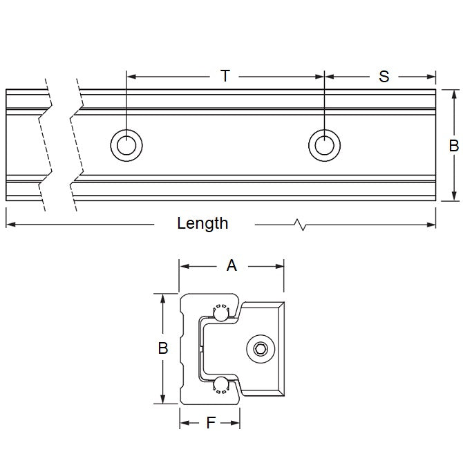 1170586 | PBC-740RS --- Redi-Rail Rail Linear - 65x960x27 mm