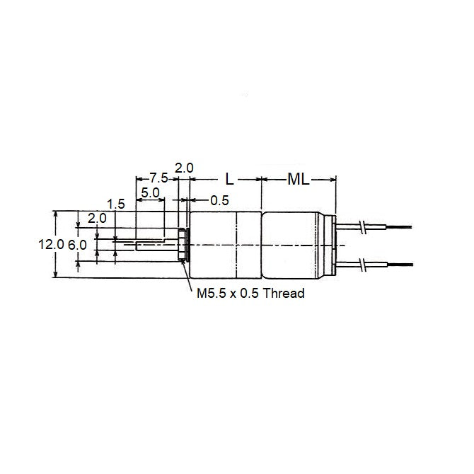 1179707 | MG-D33S12M1200144 --- DC Gearmotors - 85 RPM 7.8 - 1.1 - N.mm - oz.in - 15.6 mm Size 12