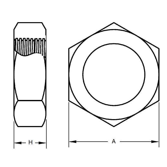 1038840 | NT020M-HX-BR (20 Pcs) --- Hexagonal Nuts - M2 - 2x0.4mm - 1.5x4 mm Full - Brass Nut
