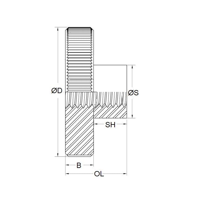 1051323 | NT040M-TH04-S3 --- Thumb Nuts - M4 - 4x0.7mm - 4x4 mm Basic - Stainless Steel 303/304 Similar to A2, 18-8 HRB80 Nut