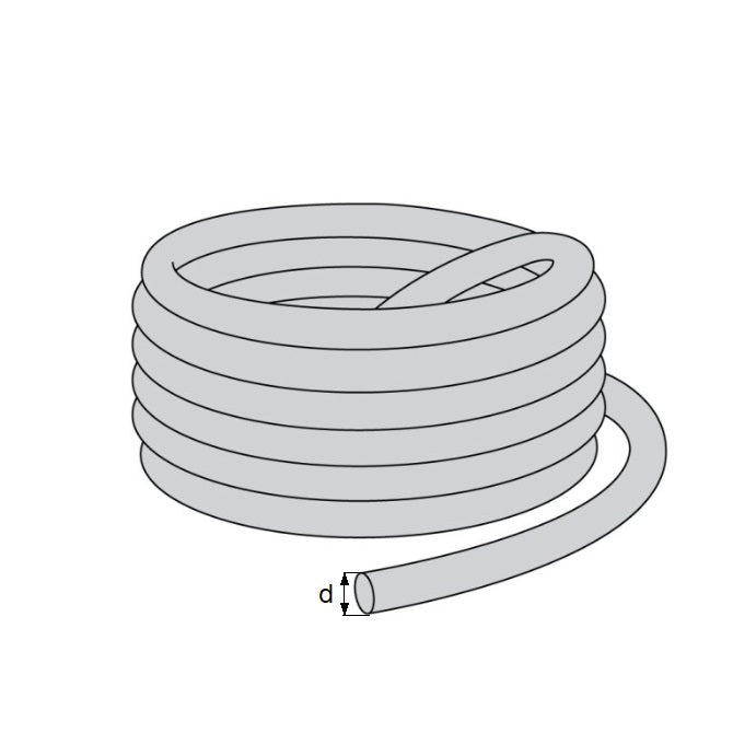 1078605 | ORC-0800-N70 (Metre) --- Cord O-Rings - 8 mm Nitrile NBR - Duro 70 O-Ring