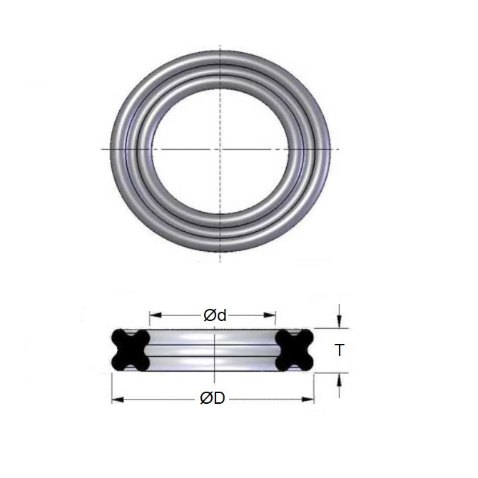 1141903 | QR-03175-320-N70 (1000 Pcs) --- Quad O-Rings - 31.75x3.18 mm - Nitrile NBR O-Ring
