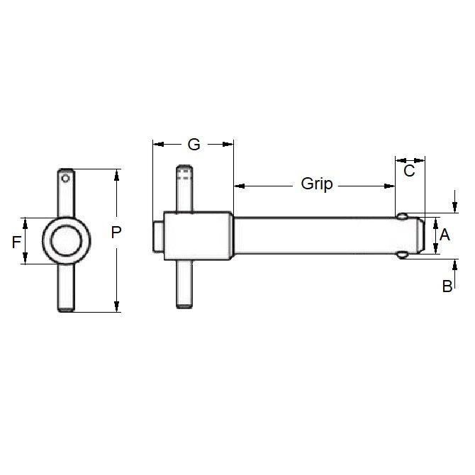 1111581 | BLP-159-1016-THD-S17 --- Ball Lock Pins - 15.88x101.6 mm - 17-4 PH Stainless No Shoulder Pin
