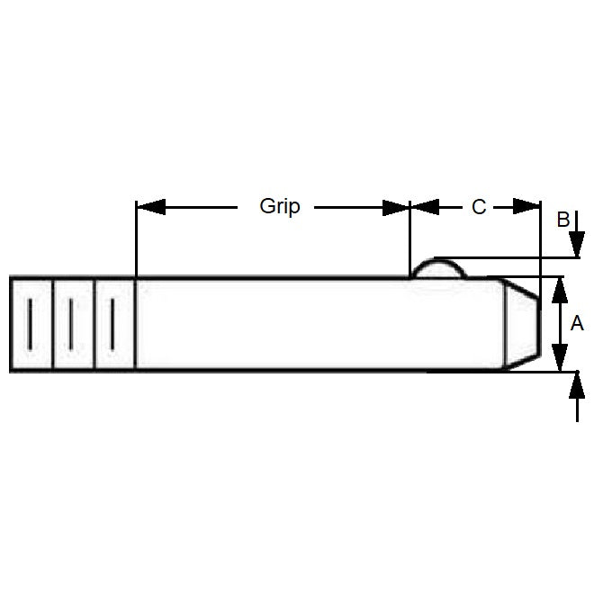 1056403 | BLP-048-0254-THR-S3 --- Ball Lock Pins - 4.76x25.4 mm - 303 Stainless Steel Threaded End Stainless Steel Pin