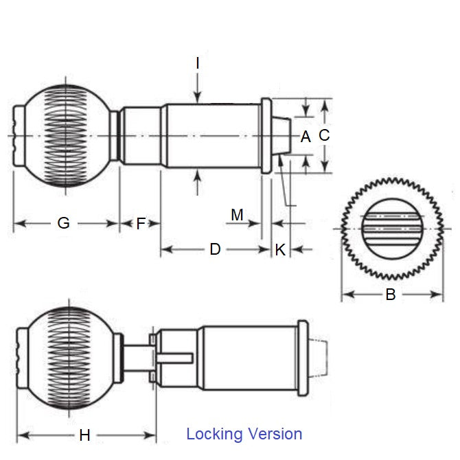 1131835 | PLI-P-160-400-28-LSP-BG --- Indexing Precision Plungers - 25x42 mm - 2 N Ball Grip - Steel Plunger
