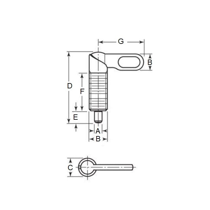 1086065 | PLIT-040-095C-10-G-C --- Indexing Plungers - 3/8-16 UNC - 9.53mm - 20 mm - 0.4 N Grip - Steel Plunger