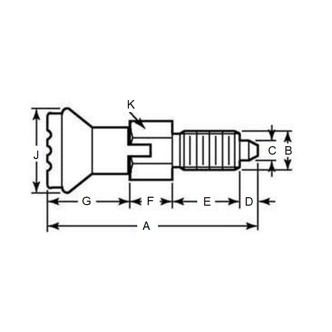 1085917 | PLIT-050-095C-47-LK-C --- Indexing Plungers - 3/8-16 UNC - 9.53mm - 17 mm - 0.5 N Locking - Steel Plunger