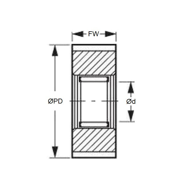 1039792 | ID-P020S-32-011-040BB-F-A-C --- Timing Idler Pulleys - Belt Type S2M 19.86x4 mm - Aluminium Alloy Clear Anodised