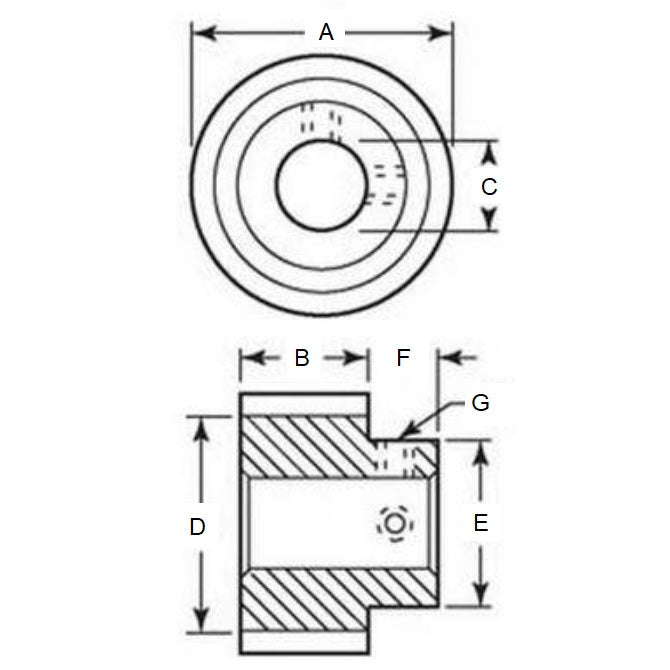 1161225 | RR1135RS --- Drive Rollers - 50.8x15.88x9.55 mm - Neoprene Rubber Roller