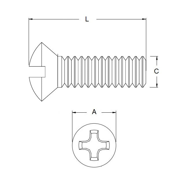1068374 | SK060M-050-O-PH-S4 (5 Pcs) --- Countersunk Screws - M6 -6x1mm- 50 mm - 304 Stainless