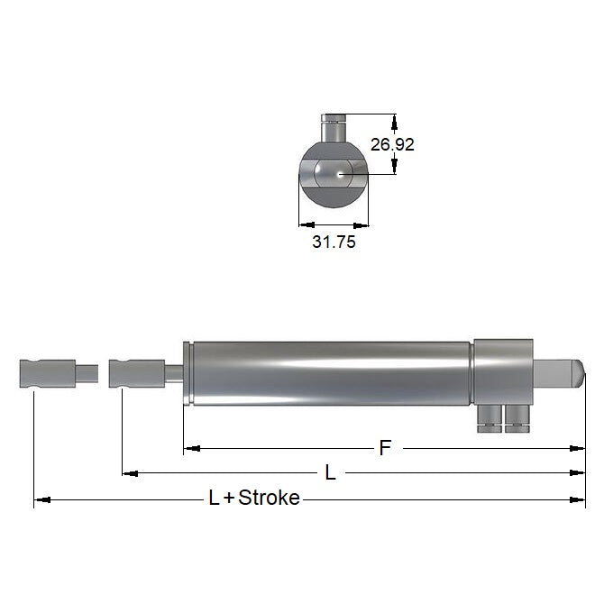 1206710 | ED150RS --- Double Acting Hydraulic Shock Absorbers - 203.2 mm Adjustable Only - 326.90 / 350.77