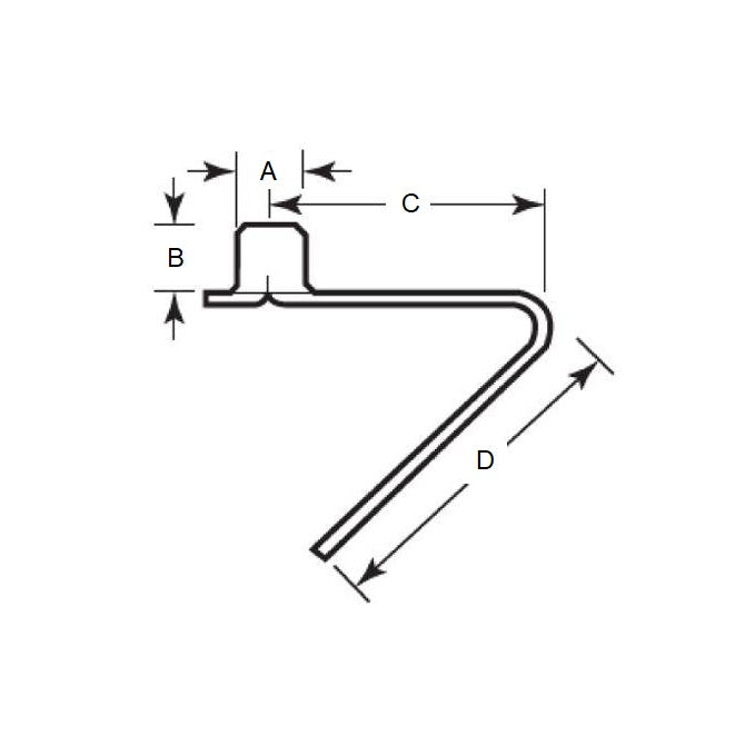 1070436 | SBTN-0635-SP --- Single End Snap Buttons - 6.35x7.11x0.457 mm Spring Leg Snap Button