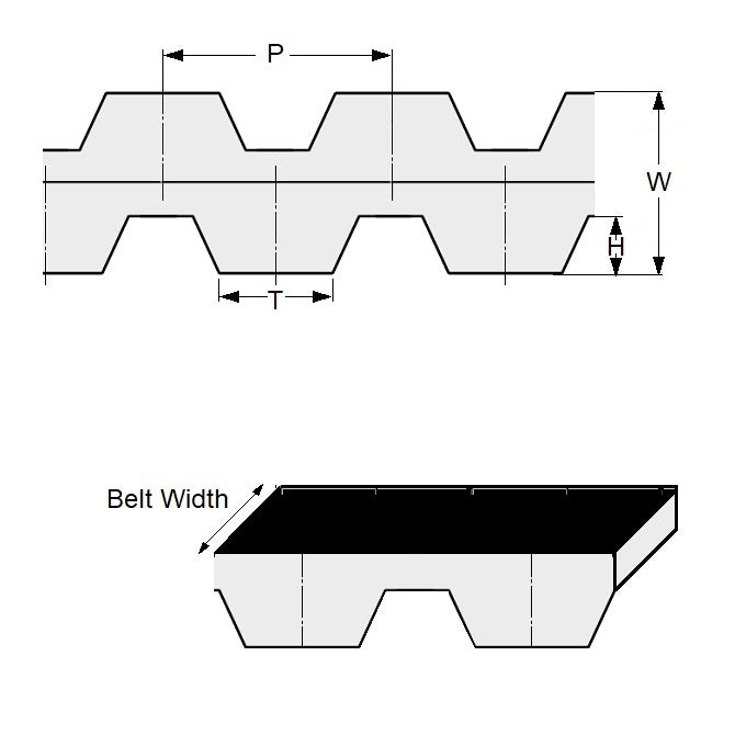 1200159 | BD-H-0156-0762-NFB --- Inch Timing Belts - 156 tooth - 1981.2 mm - 76.2 - Nylon Covered Neoprene Rubber with Fibreglass