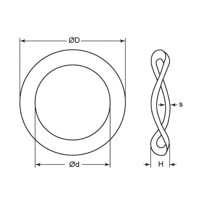 1087874 | W0095-T-018-016-W3-S2 (100 Pcs) --- Spring Washers - 9.53x17.78x1.63 mm 3 Wave - Stainless Steel 302/304 Similar to A2, 18-8 Washer