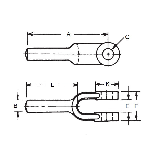 1162744 | YE-14RS --- Blank Yoke Ends - 53.98x9.53x11.11 mm - Steel