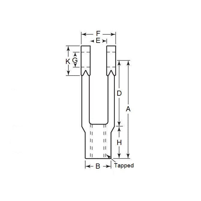 1168829 | YE-4RS --- Threaded Yoke Ends - 63.5x15.88x11.11 mm - Steel