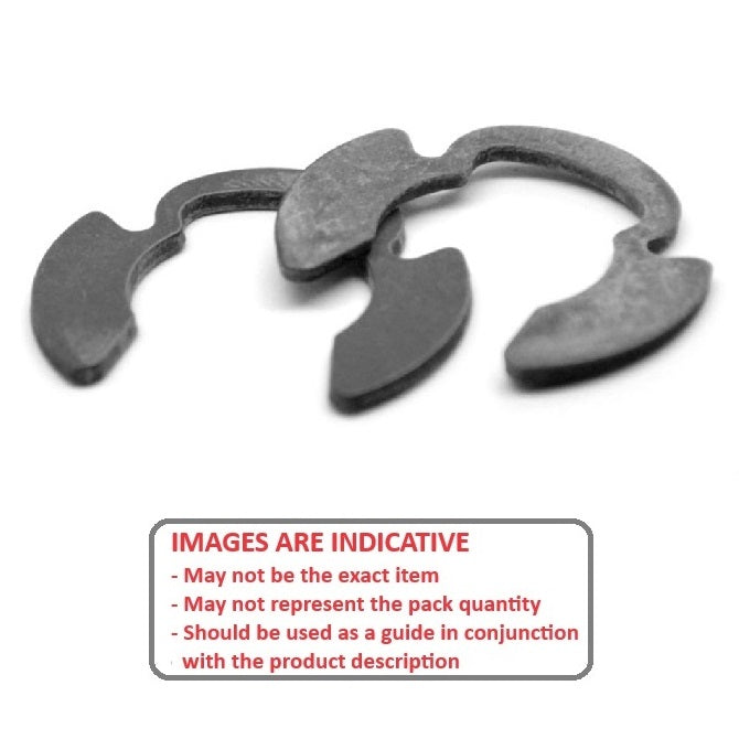 1094400 | ECL-0099-0111-C-KR (50 Pcs) --- E-Clips Retaining Rings - 11.11x9.91x1.27 mm - Carbon Steel