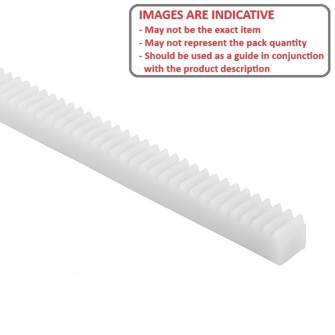 1212912 | RGEAM0.8-300-N --- Rack Gears - 301.59x4x10 mm Metric - Plastic