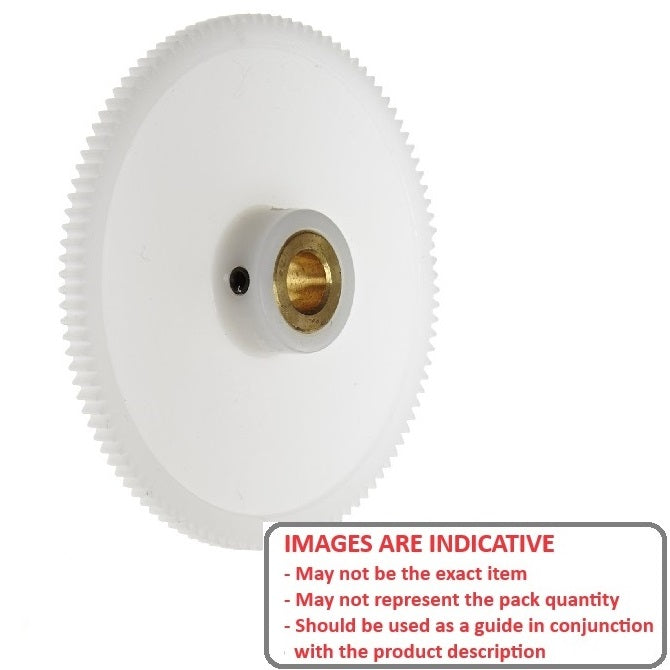 1135919 | G014B-027-D48-032-032-AB-G --- Spur Gears - 27 tooth - 13.767x3.175 mm Hubbed - Acetal - Brass insert Gear