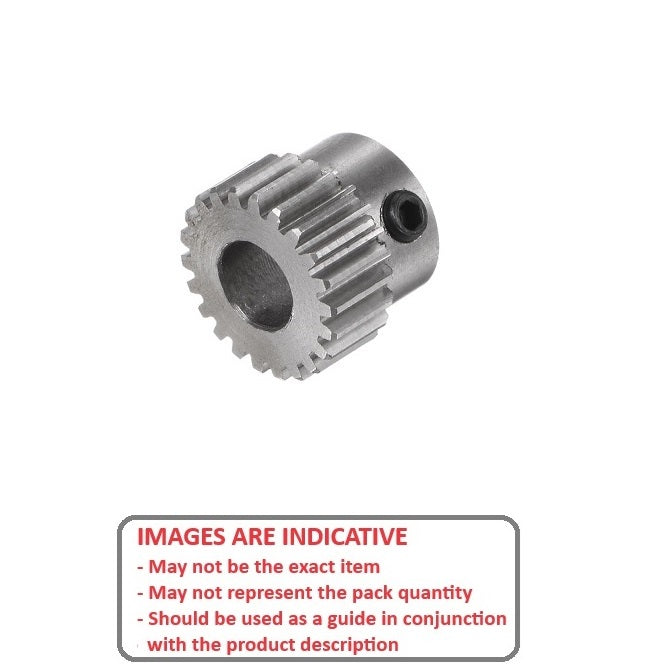 1121733 | G010B-020-M05-050-050-S3-G --- Spur Gears - 20 tooth - 10x5 mm Hubbed - Stainless Steel 303/304 Similar to A2, 18-8 HRB80 Gear