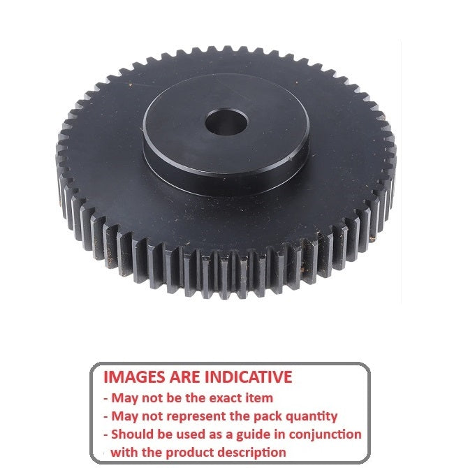 1166948 | G060B-060-M1-100-200F-C --- Spur Gears - 60 tooth - 60x20 mm Hubbed - Carbon Steel S45C Gear