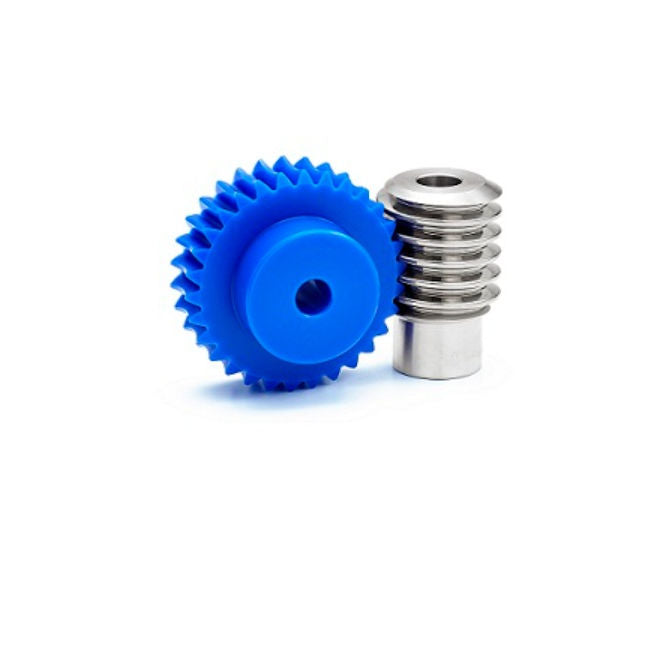 1038826 | WGS1-100-030-060-R-ACS (Each) --- Worm Sets Gears - Pitch Module 1.0 - 30 tooth - 6.00 / 6.00 Module 1 - Polyacetal Gear and Steel Worm