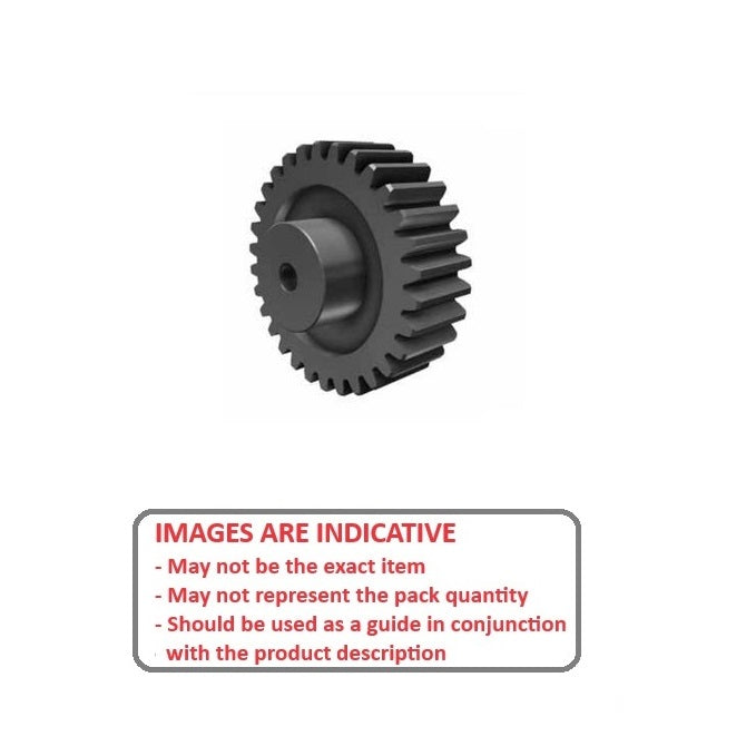 1225659 | WG1R24-020-06HP0475-NYB (2 Pcs) --- Worm Gears - Pitch 24DP - 20 tooth - 4 Deg 46 Min with 14.5 Deg Pressure Angle 24DP - Nylon - Mineral Filled Black