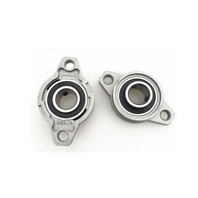 1081459 | KFL08 --- Flanged 2 Bolt Housing and Bearing Assembly - 8x26x48 mm Rigid - Aluminium