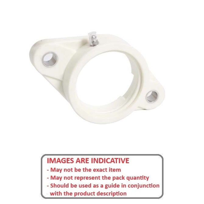 1169453 | FL204PE --- Flanged Housings - 64x113x31.95 mm 2 Bolt - Polyethylene Housing