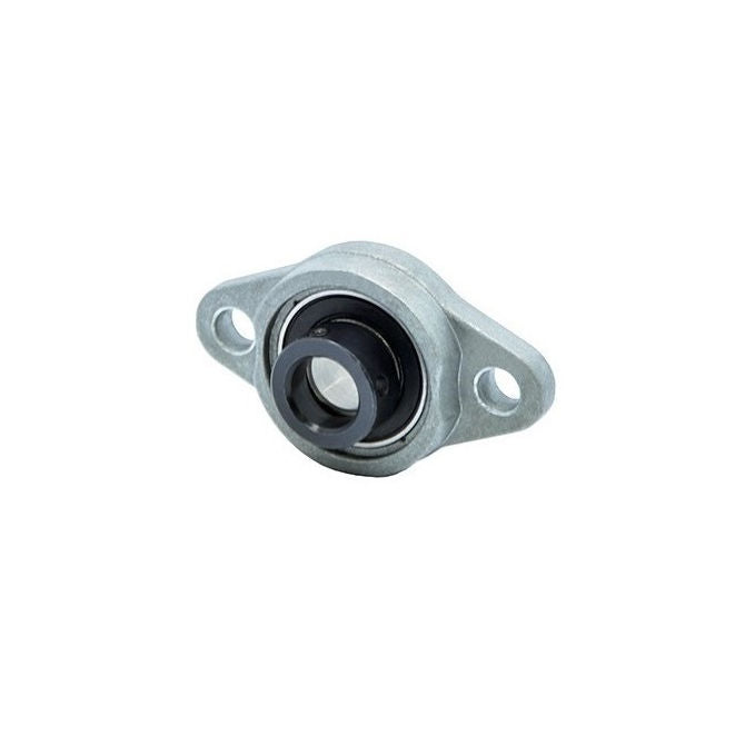 1108334 | UFL002N --- Flanged 2 Bolt Housing and Bearing Assembly - 15x42x67 mm Rigid - Aluminium