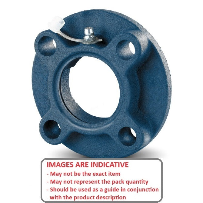 1192790 | FC206 --- Flanged Round Cast Iron Housings - 125x32.2x8 mm - Cast Iron Housing