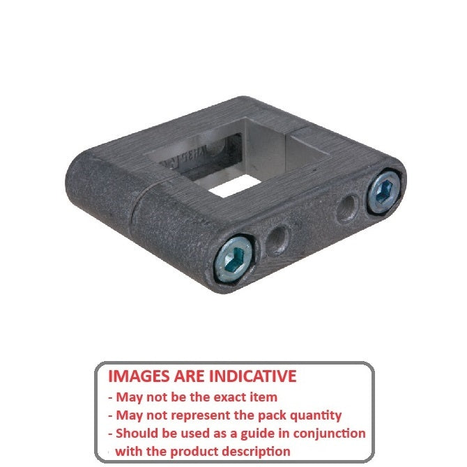 1132972 | LCSQCL-0254-Q --- Housing Clamps Square Linear - 25.4 mm Square Clamp 24.99 mm