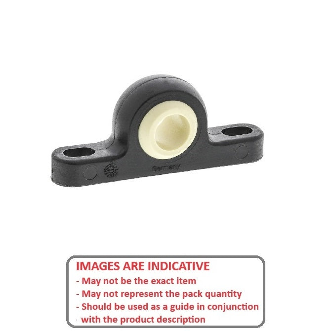 1073005 | BB-064-L280 (10 Pcs) --- Pillow Block Housing and Bearing Assembly - 6.35x44.45x19.81 mm Thermoplastic