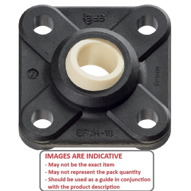 1081707 | F-08-W300 (10 Pcs) --- Bearing Housings - 8x33x10.5 mm Flanged - W300 Plastic Housing
