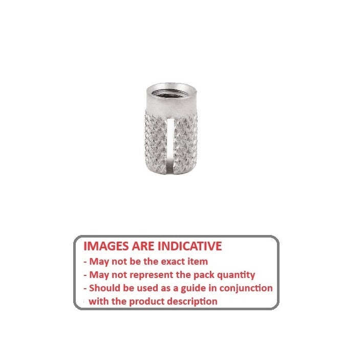 1054746 | IN-EP-042C-079-S3 --- Expansion Inserts - 8-32 UNC - 4.17mm - 5.53x7.95 mm Press In - Stainless Steel 303/304 Similar to A2, 18-8 HRB80 Insert